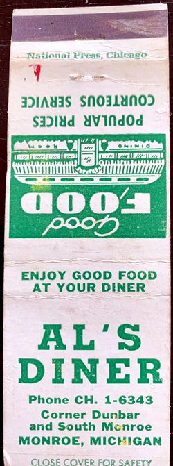 Denas Family Restaurant (Als Diner) - Matchbook (newer photo)